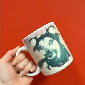 Vintage Dog Print Ceramic Mug